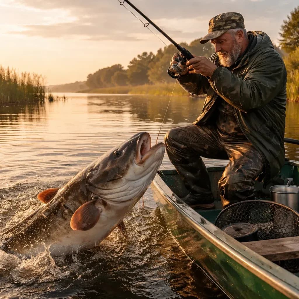 Рыбалка на Волге в Цаган Аман