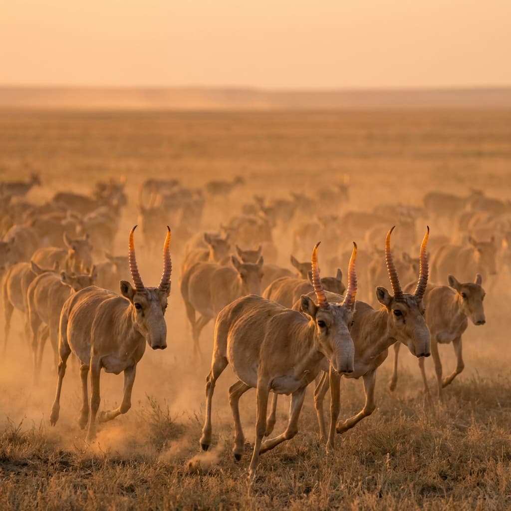 Миграция тысяч по калмыцкой степи