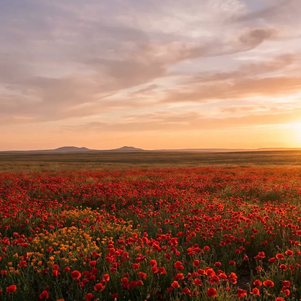 Маковые поля Калмыкии