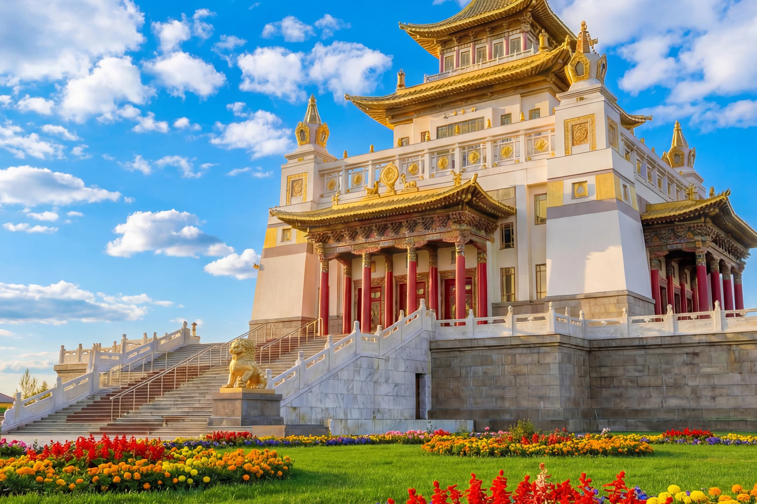 Золотая обитель Будды Шакьямуни в Элисте