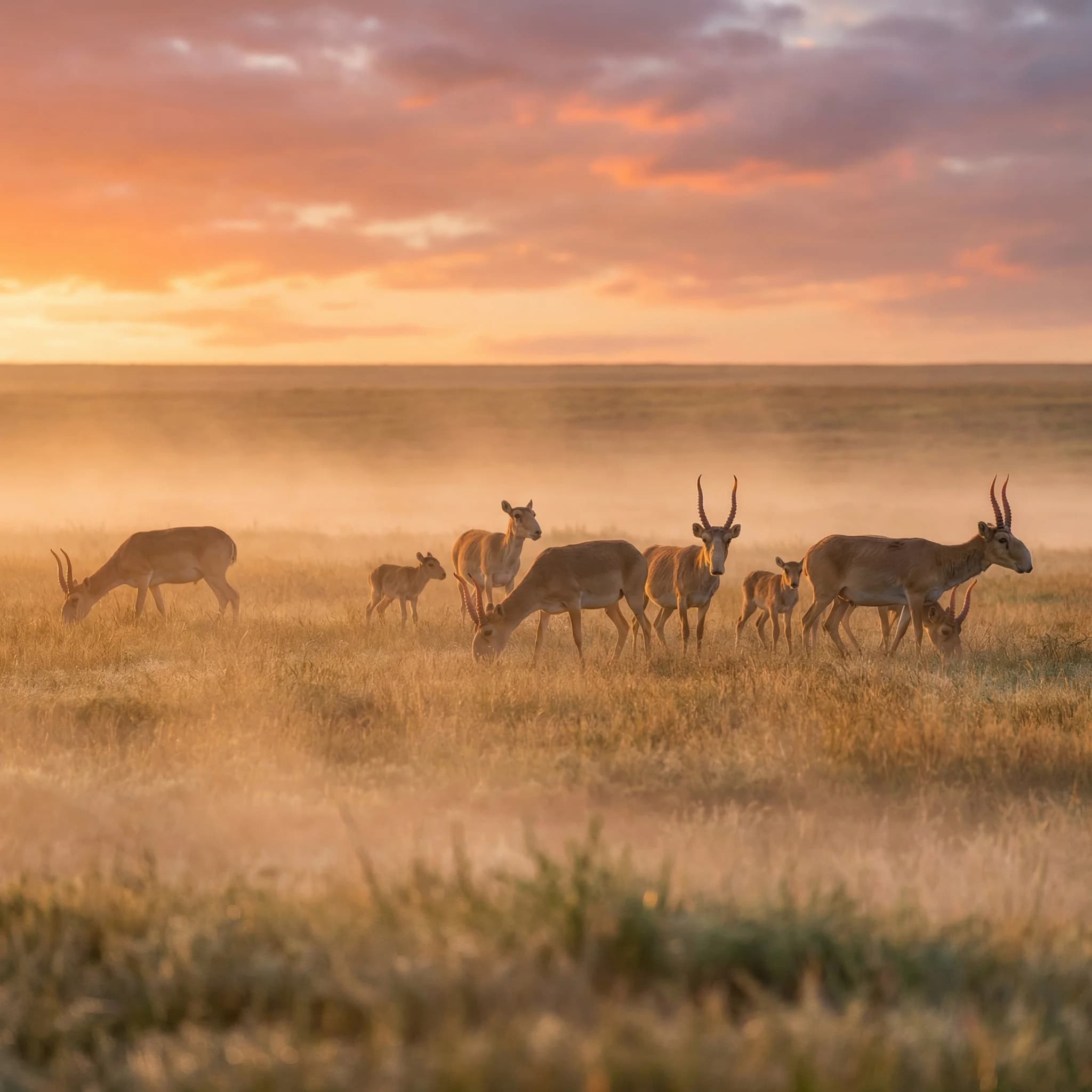Сайгак - степная антилопа
