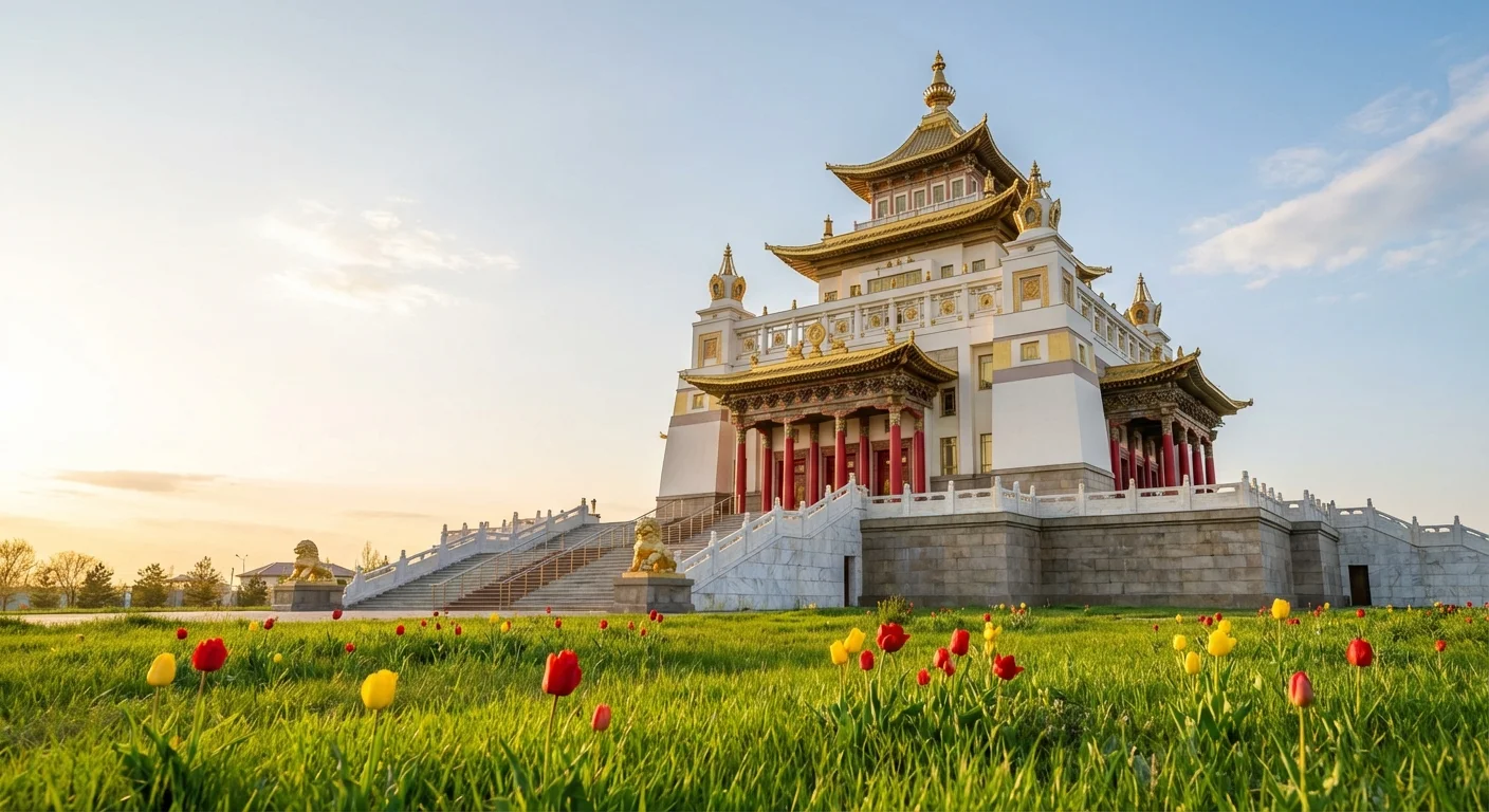 Золотая обитель Будды Шакьямуни в Элисте